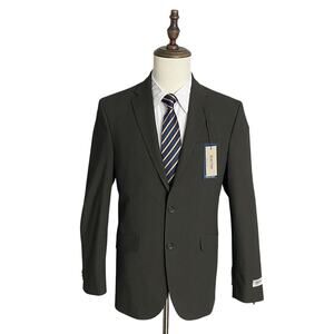 Kenneth Cole Suit Jacket Men's 38 Regular Reaction Flex Fabric Dark Grey NEW